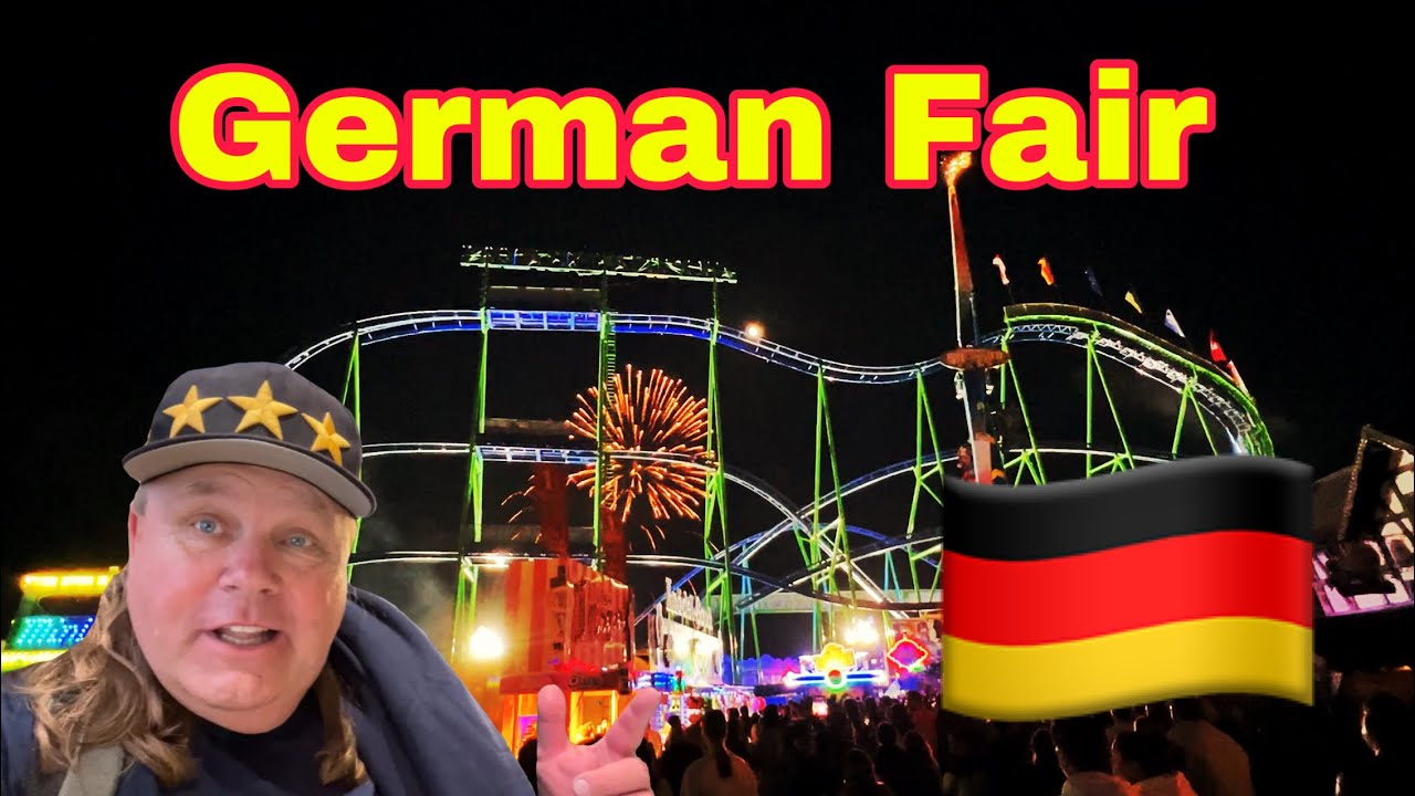 Exploring a German Fair (Kirmes) in Krefeld with fireworks 2022