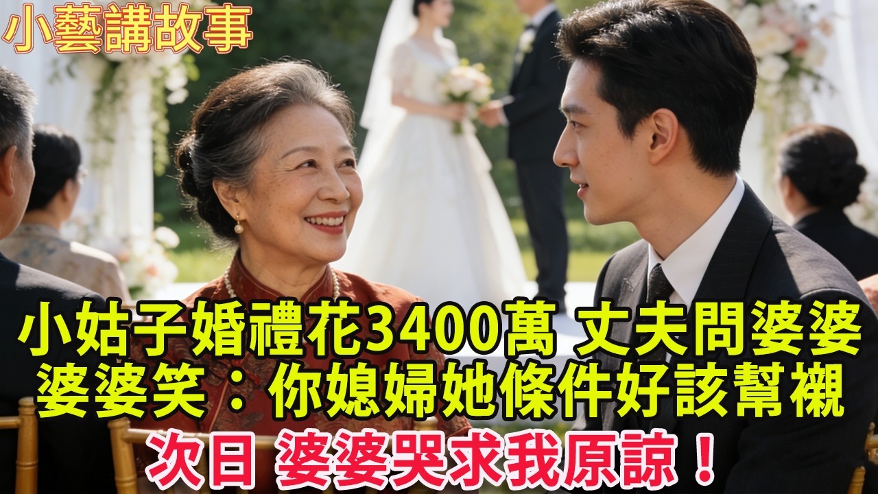小姑子大辦婚禮花費3400萬 丈夫問婆婆錢從哪來 婆婆笑：用你媳婦工資卡墊付 她條件好該幫襯！次日 婆婆哭求我原諒！#人生感悟 #情感 #婚姻#小藝講故事
