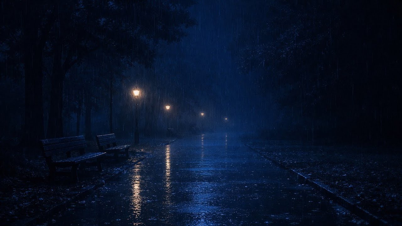 Midnight Rain for Deep Sleep 🌧️ Calming Rain Sounds to Fall Asleep Fast & Sleep All Night