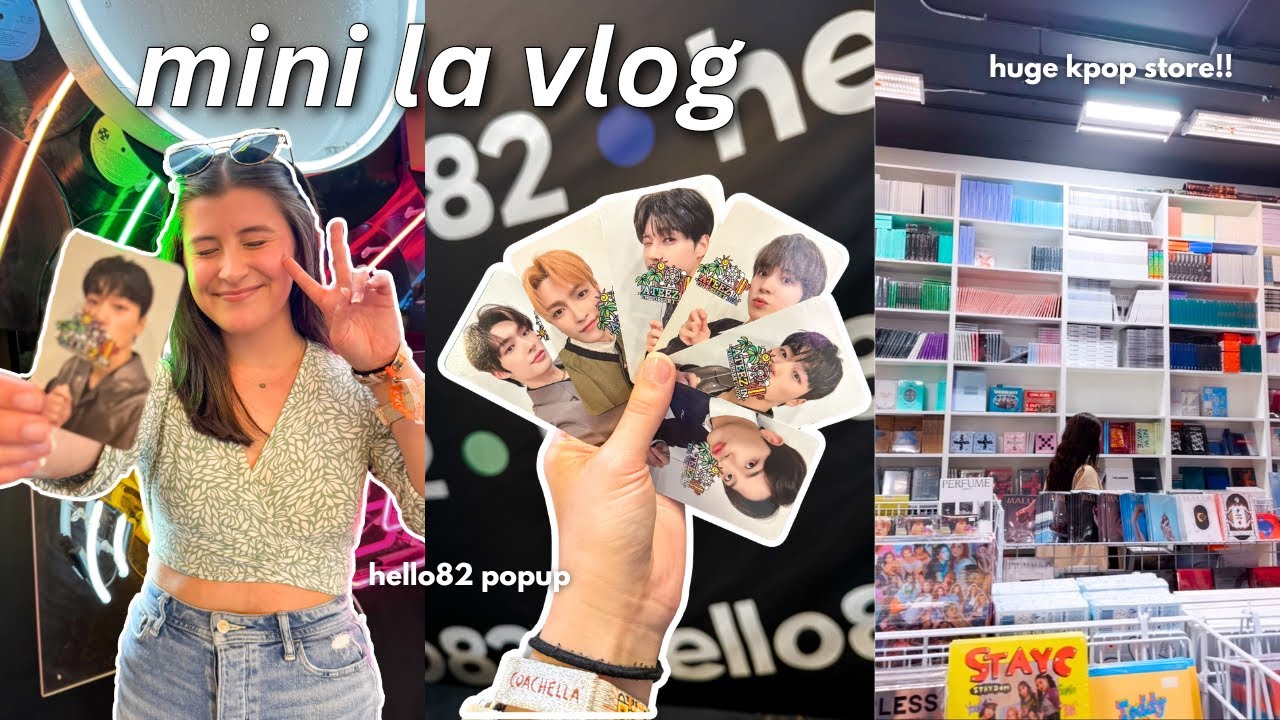 Mini LA Vlog ☀️ | coachella pt 2, ateez hello82 pop-up, k-pop bestie store *atiny vlog*