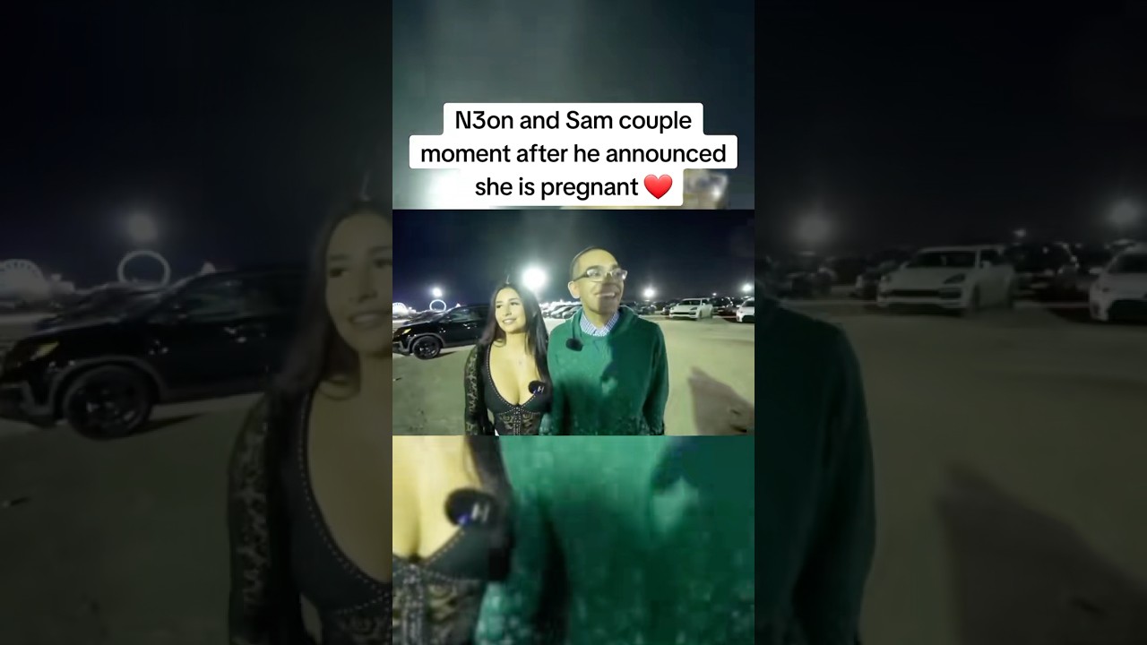N3on and Sam CUTE couple moment after he announced she is pregnant 🥺❤️ #n3on #n3onclips #samfrank