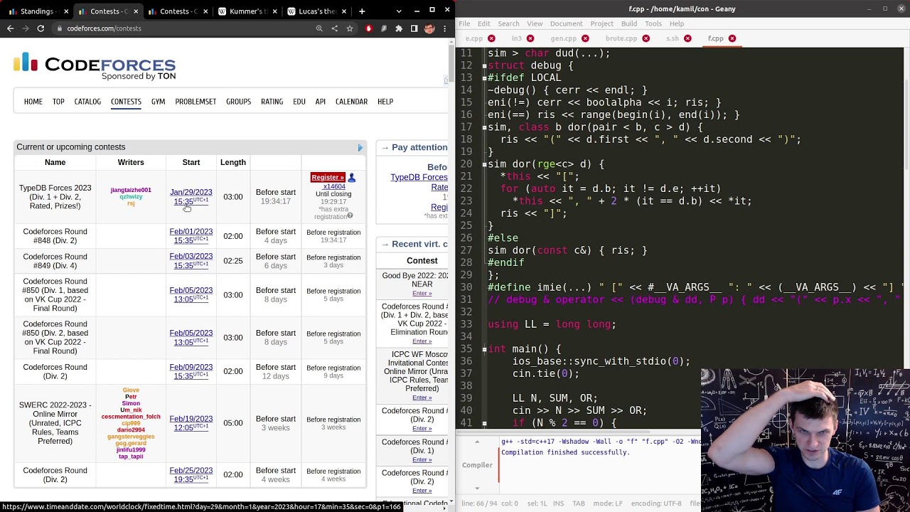 Codeforces Good Bye 2022 live coding