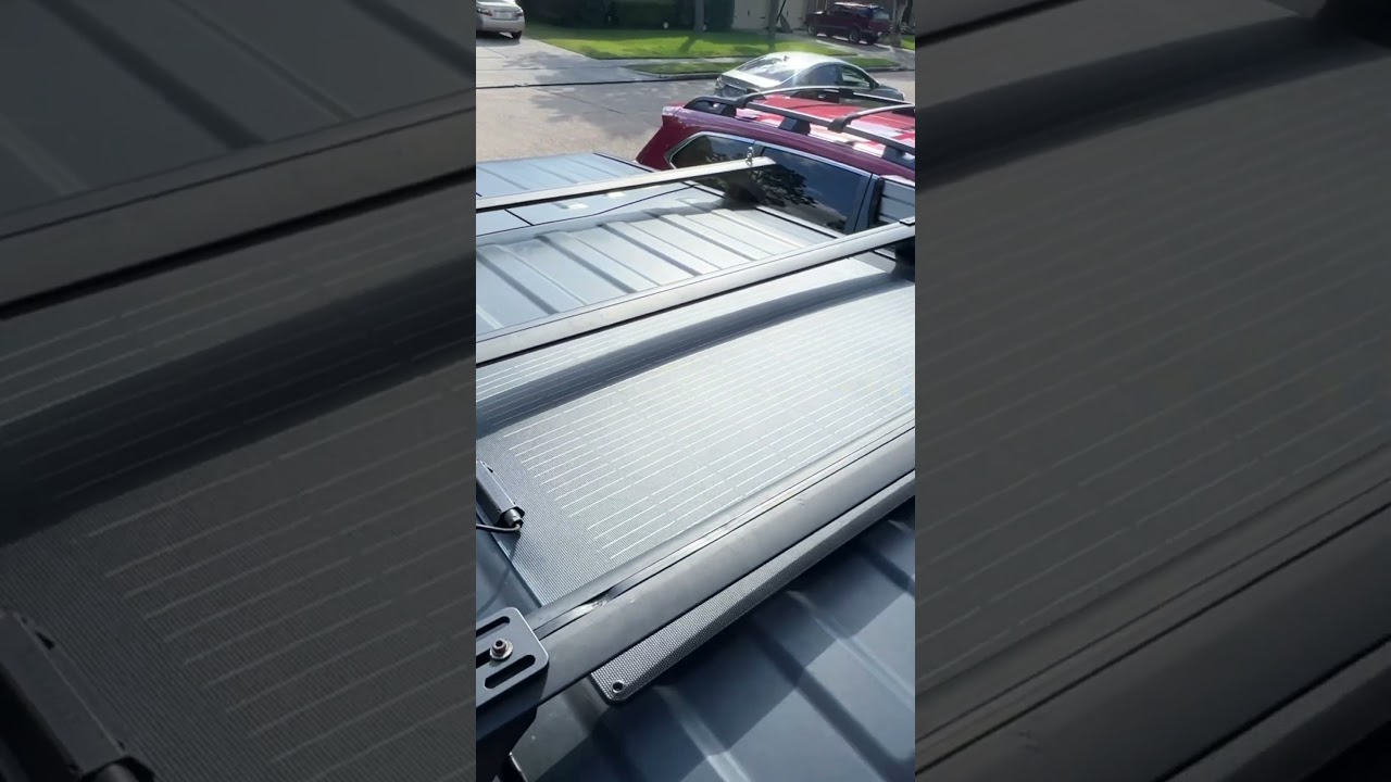 Ecoflow 100W Solar Panel on the roof of my 2021 JLUR Rocklander