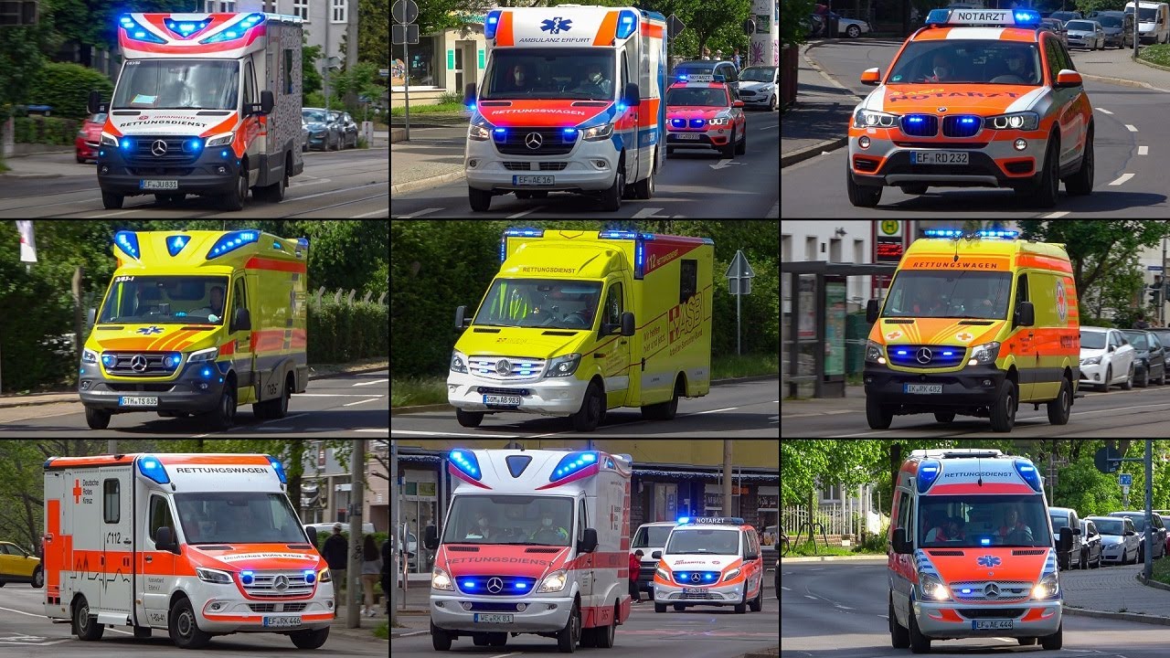 [BLAULICHT ERFURT] - Einsatzfahrten RETTUNGSDIENST - RTW & NEF | Alle HiOrgs der Stadt + ÜBERÖRTLICH