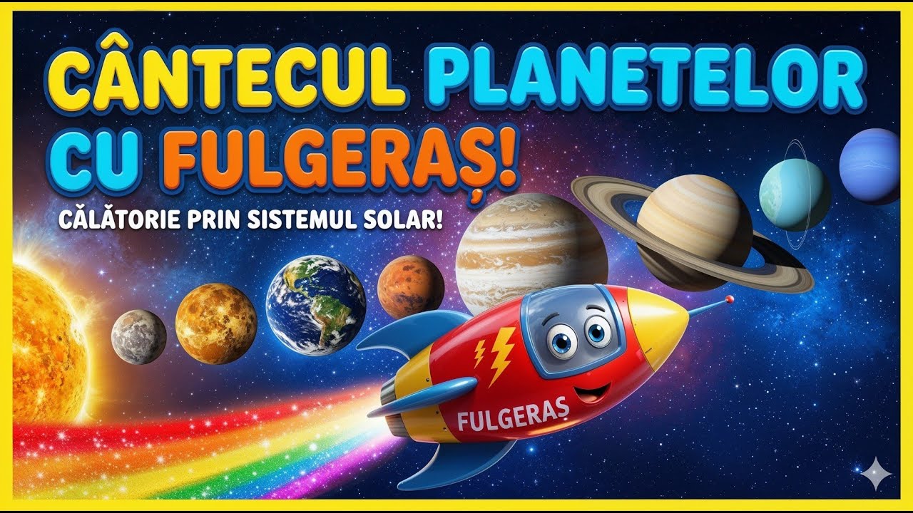 Învățăm planetele cu Racheta Fulgeraș | Cântec pentru copii despre Sistemul Solar