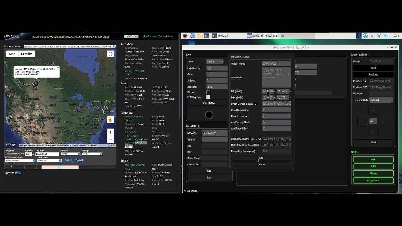 Adding Occultations to Astrid