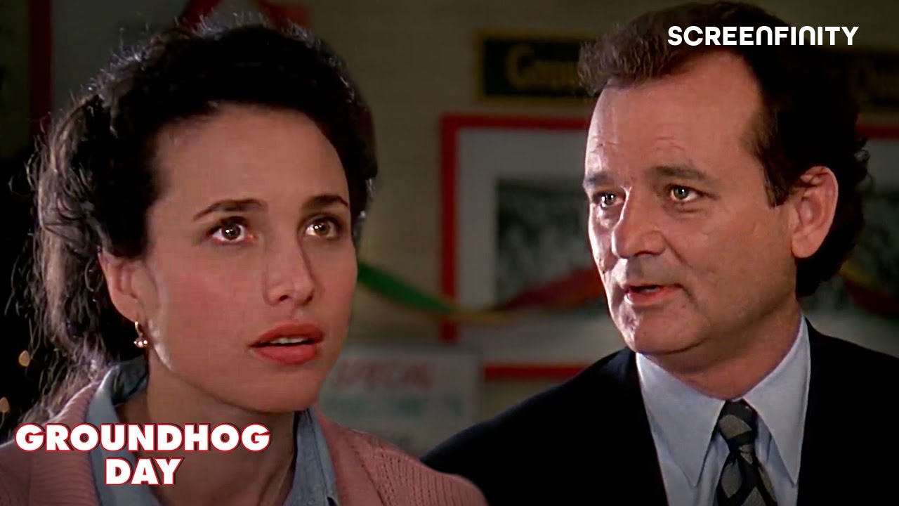 Phil uses his powers to impress his crush (ft. Andie Macdowell & Bill Murray) | Screenfinity