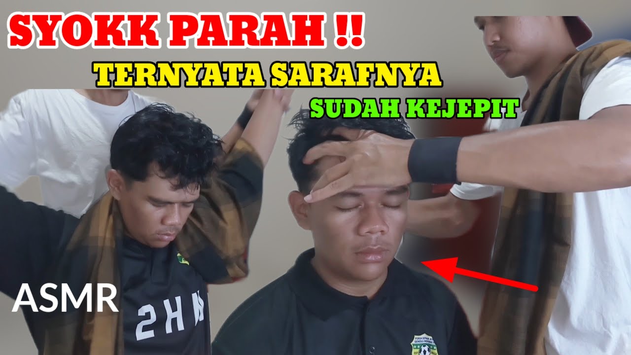 ASMR HEAD MASSAGE -Syok parah!! Ternyata sarafnya sudah kejepit