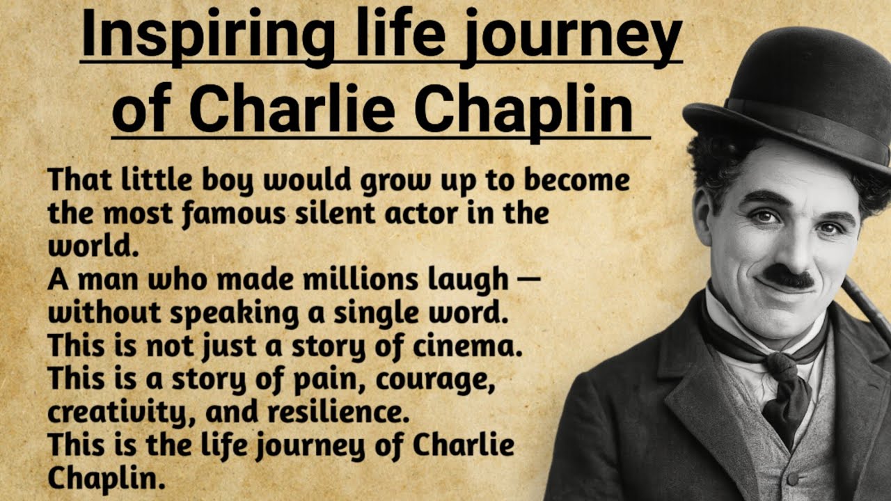 Inspiring life journey of Charlie chaplin ✨ learn english through real life stories | #english 