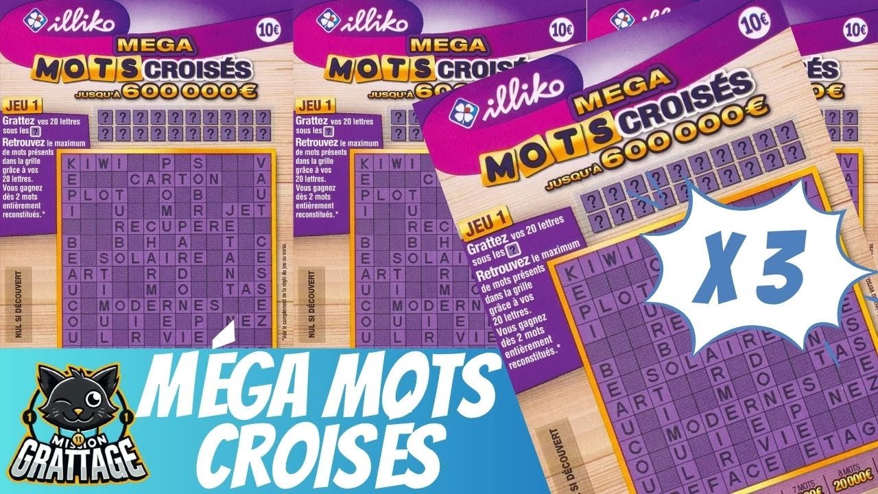 🍀 Mission Grattage - 3 x M&Eacute;GA MOTS CROIS&Eacute;S 🦄