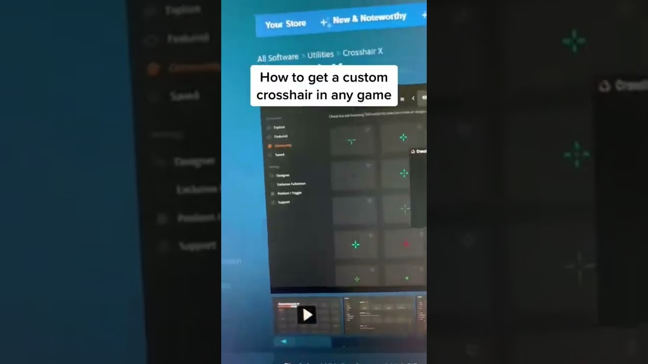 How to get a custom crosshair in any game #gta #apexlegends #valorant #csgo #pcgaming