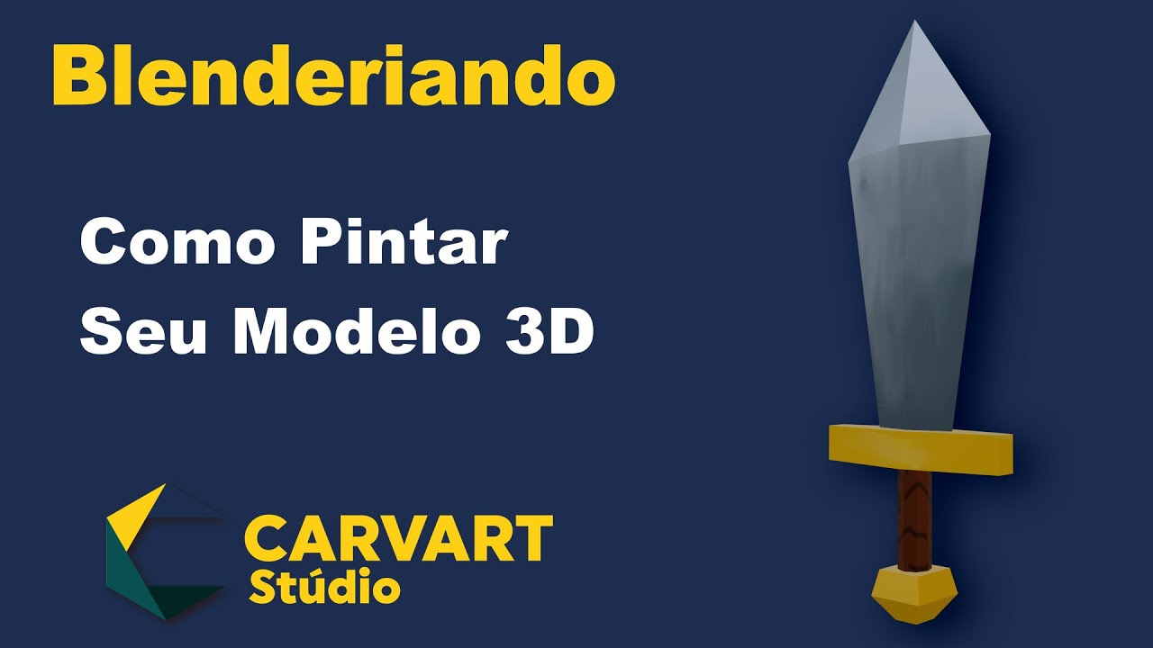Blenderiando - Curso de blender para iniciantes - Aula 05 - Como Pintar Seus Modelos 3D