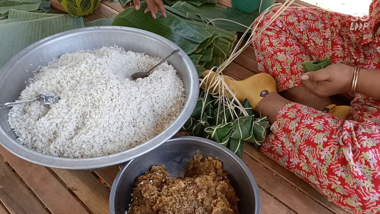 #Food today ម្ហូបថ្ងៃនេះ #How to make Sweet core cake #( Sweet nom chang) នំចាំងស្នូលផ្អែម