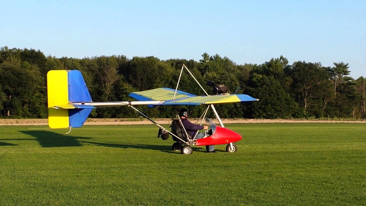 Taking off from the turf farm in my phantom ultralight