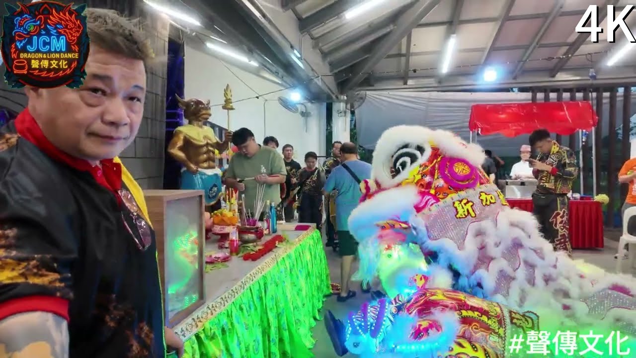[4K] 🇸🇬 新加坡俊意龍獅團 Singapore Jun Yi Dragon & Lion Dance | Big Flag & 5 Lions | Temple event 