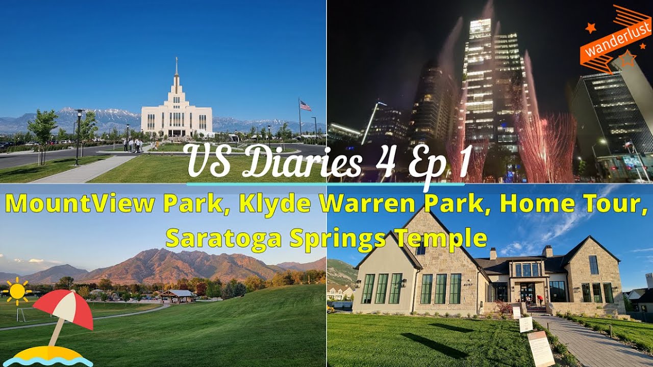US Diaries 4 Ep 1 | Paris Dallas Salt Lake City | Mountview Park | Klyde Warren Park | Home Tour |4K