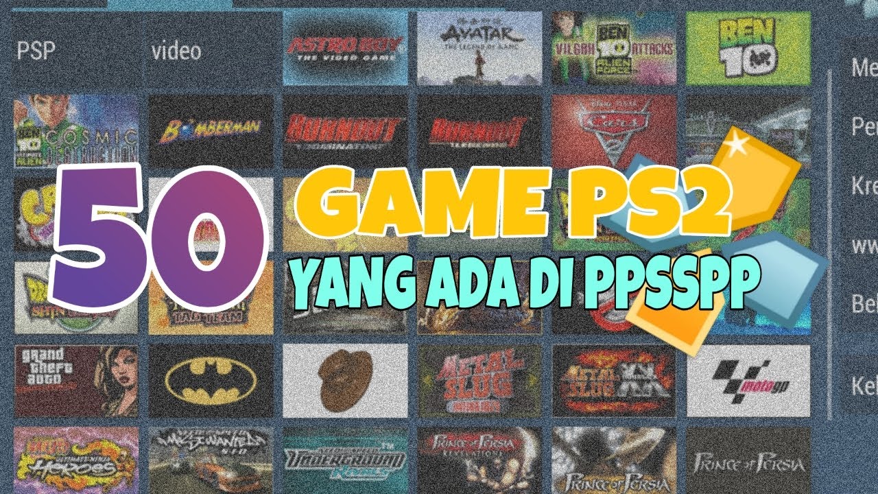 50 GAME PS2 YANG ADA DI PPSSPP