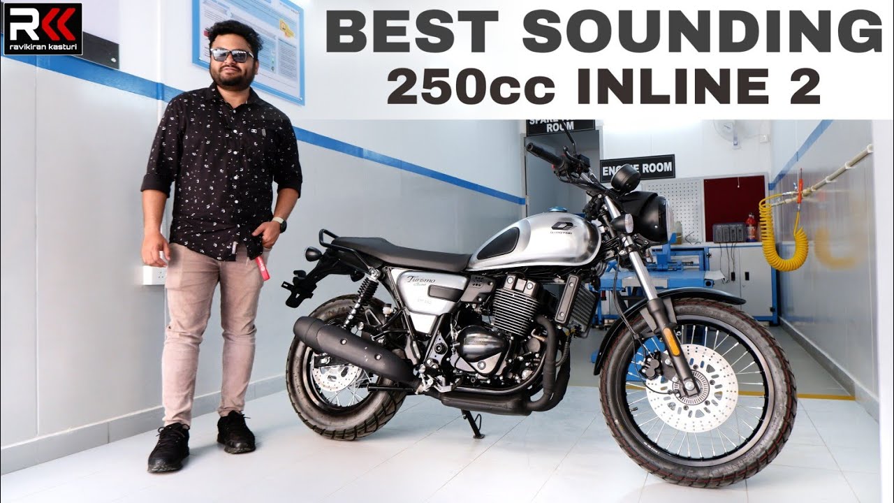 QJ Motor SRC 250 Retro Scram Walk around Telugu |Cheapest 250cc INLINE 2 Cylinder