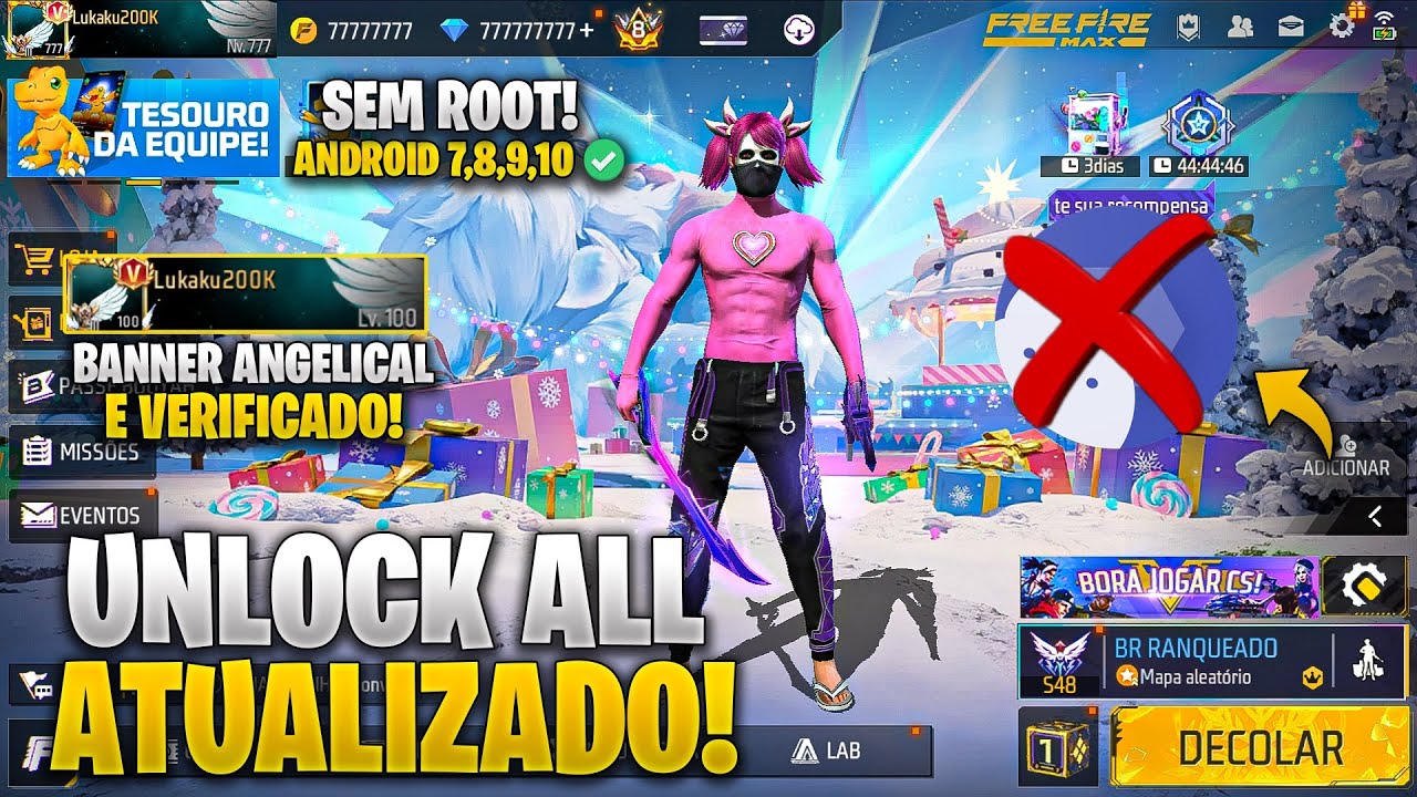 (FUNCIONOU! 😱) COMO LIBERAR TODAS AS SKINS DO FREE FIRE GR&Aacute;TIS! UNLOCK ALL ANDROID SEM ROOT
