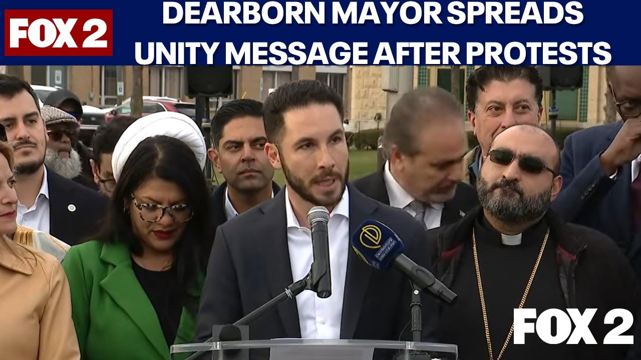 Dearborn press conference coalition: Mayor Hammoud