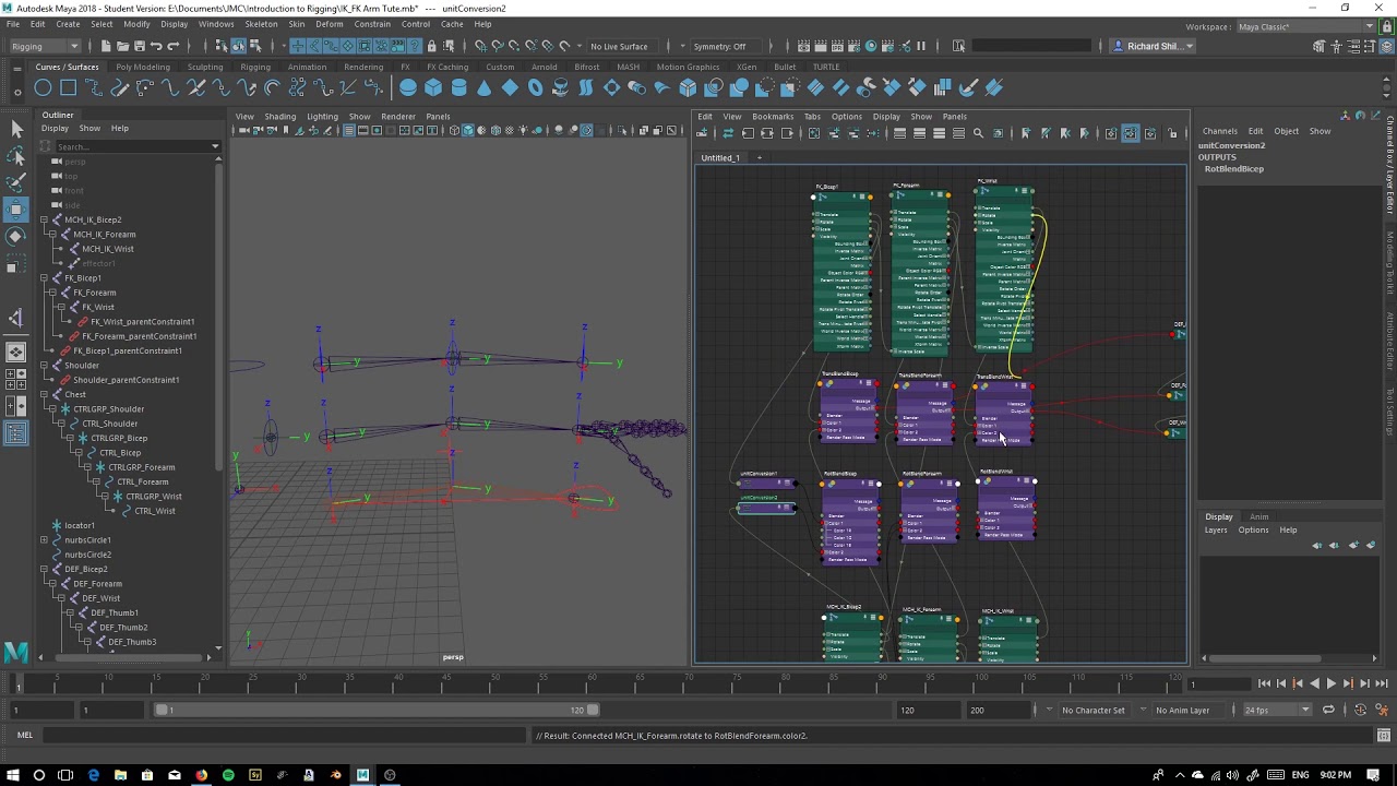 Maya 2018   Creating an IK to FK switch