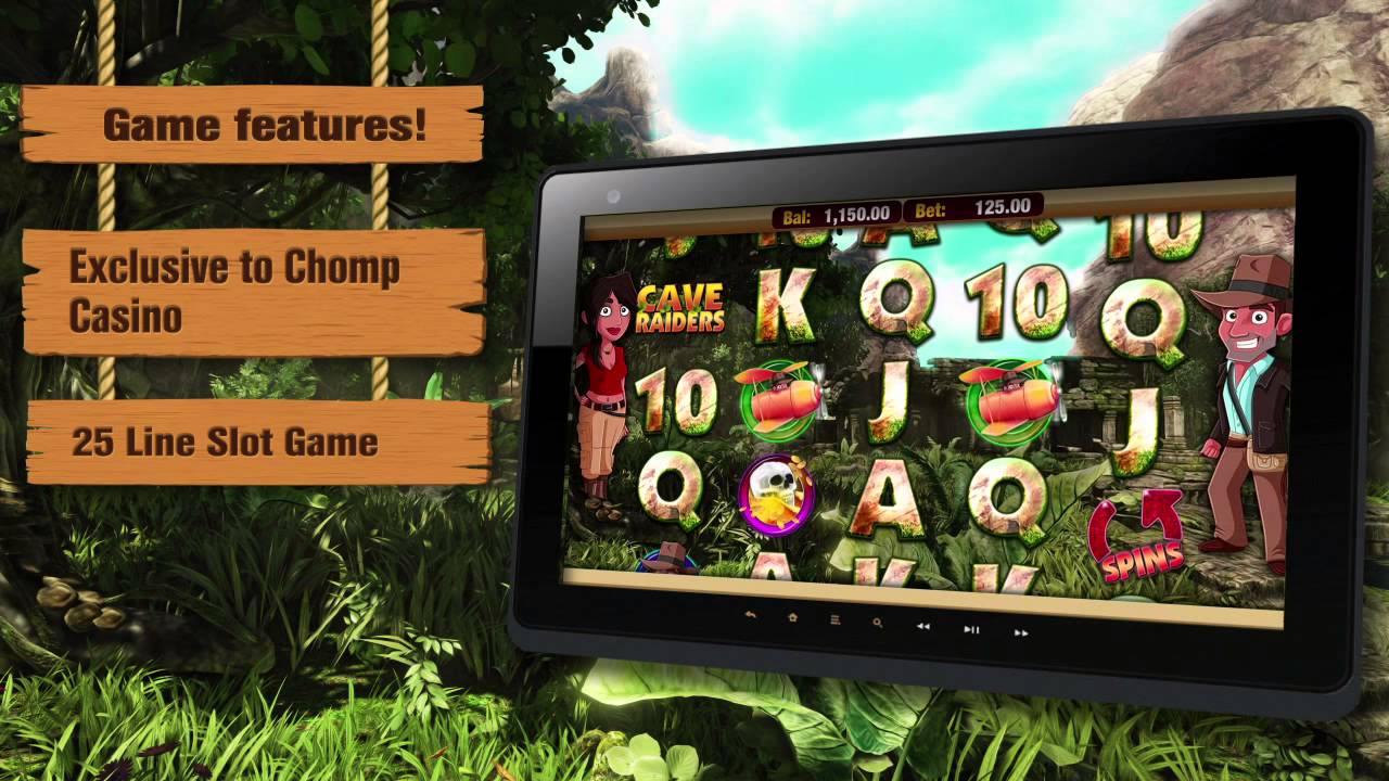 Cave Raiders Mobile slot game video for Chomp Casino by Mediacle