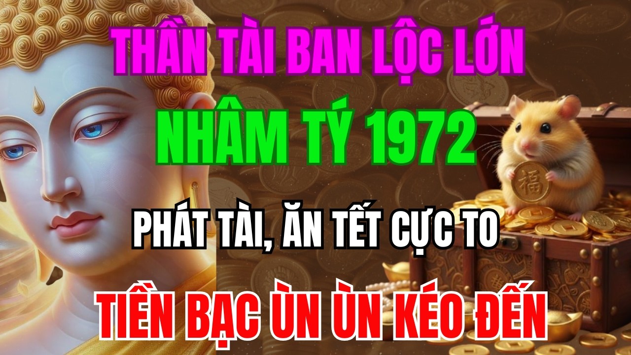 Thần Tài Ban Lộc Lớn,  nhâm tý 1972 Sắp Phát Tài, Ăn Tết Cực To, Tiền Bạc Ùn Ùn Kéo Đến