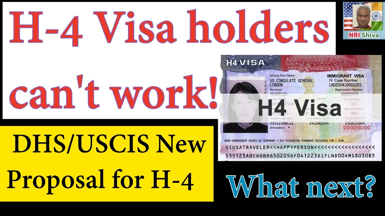 H-4 Visa holders can't work!!! New Proposal by DHS/USCIS