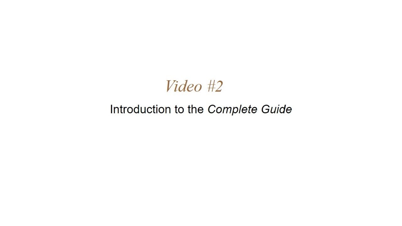 Unit #1, Video #2: Introduction to the 
