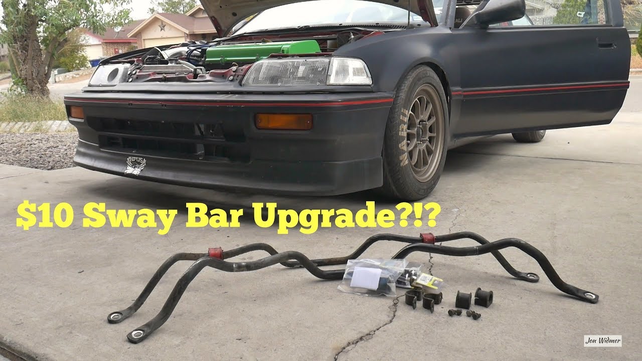 88-91 CRX/Civic Front Sway Bar Install - 23mm & Energy Suspension Bushings