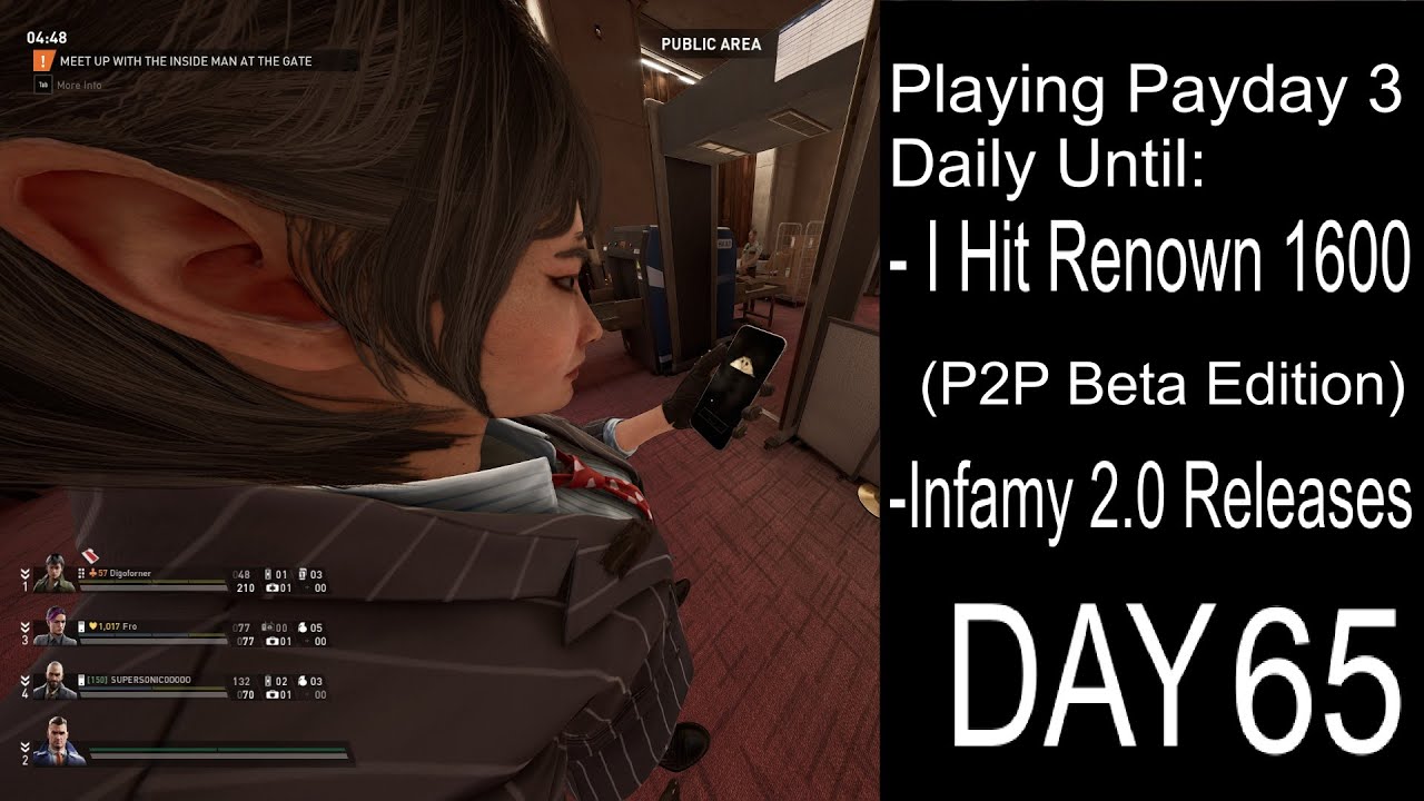 Playing Payday 3 Daily Until I Hit Renown 1600 Or Infamy 2.0 (Day 65)