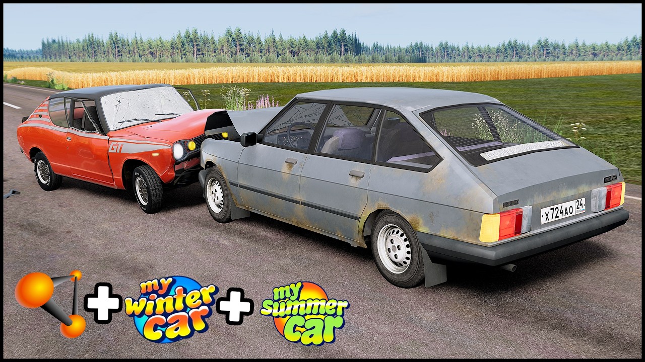 СОРБЕТ в BeamNg Drive! На КАРТЕ My Summer Car!