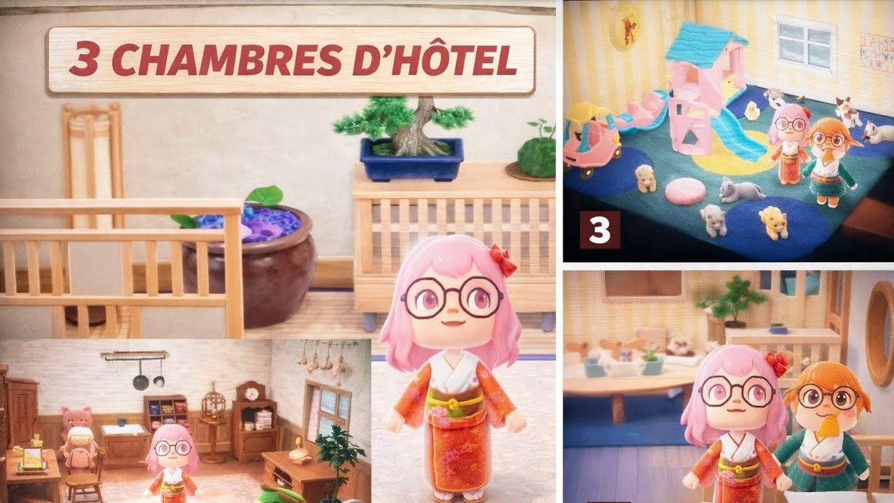 ACNH ON DÉCOR 3 CHAMBRES D'HÔTEL #11 🛏️