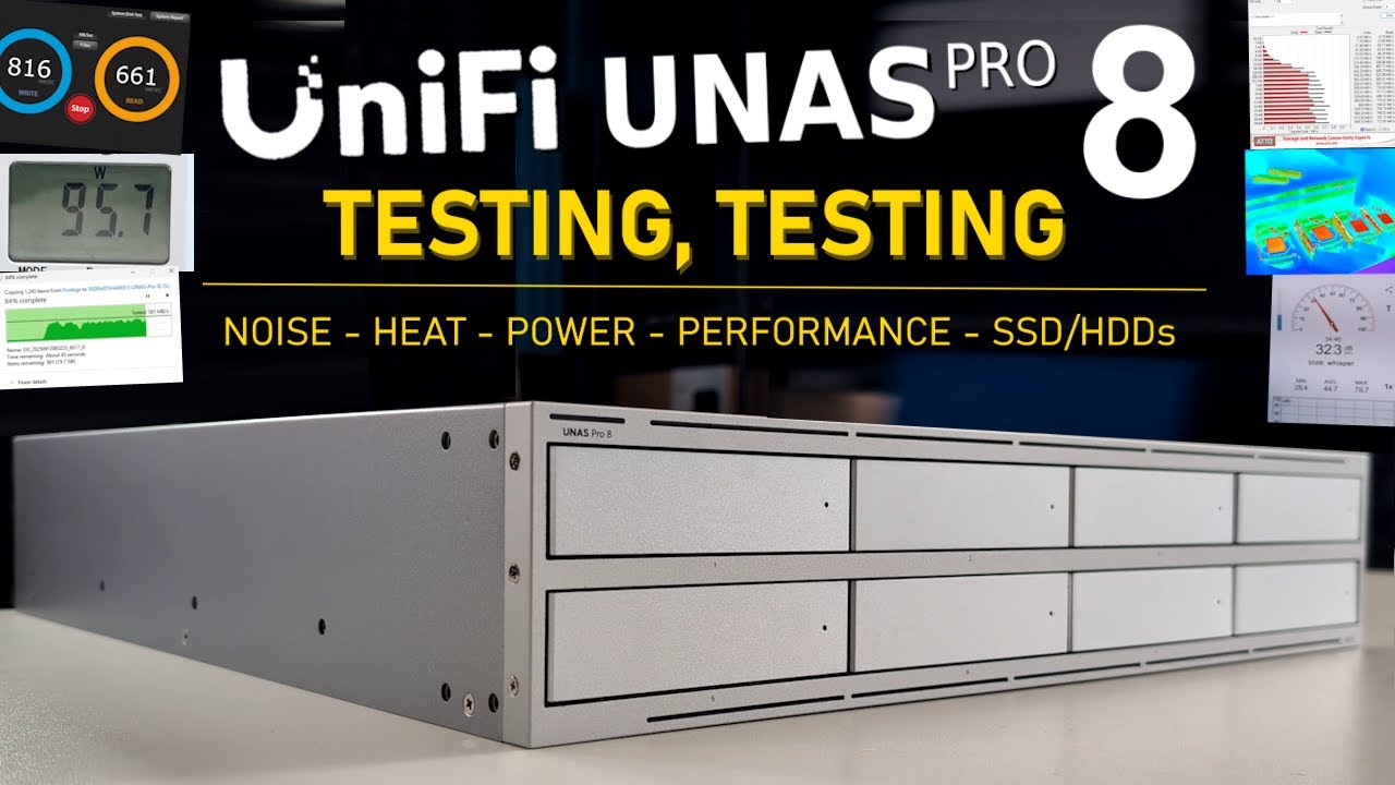 UniFi UNAS Pro 8 - Noise, Performance, Temps & Power Consumption Tests