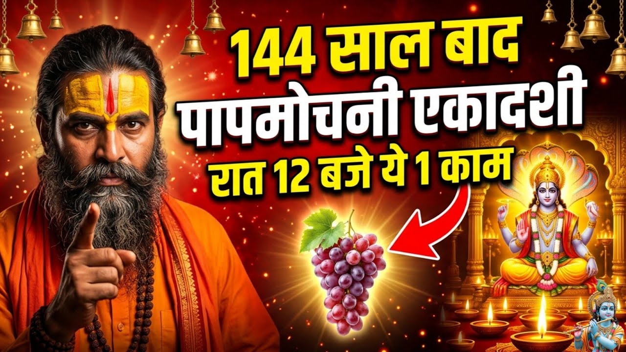 144 साल बाद रविवार को पापमोचनी एकादशी! रात 12 बजे कर लो ये 1 काम | खुल जाएंगे किस्मत के ताले
