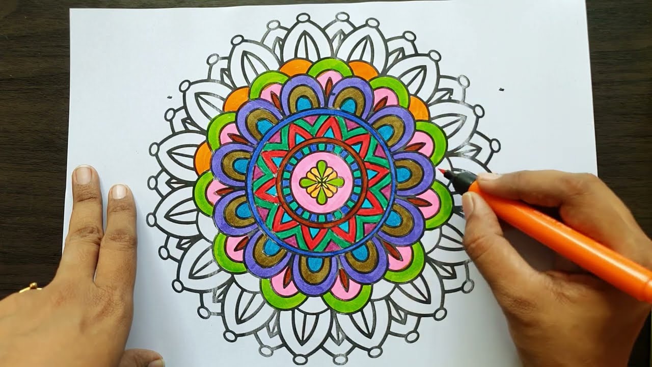 Mandala coloring @Kid-O-Fun #mandala #coloring