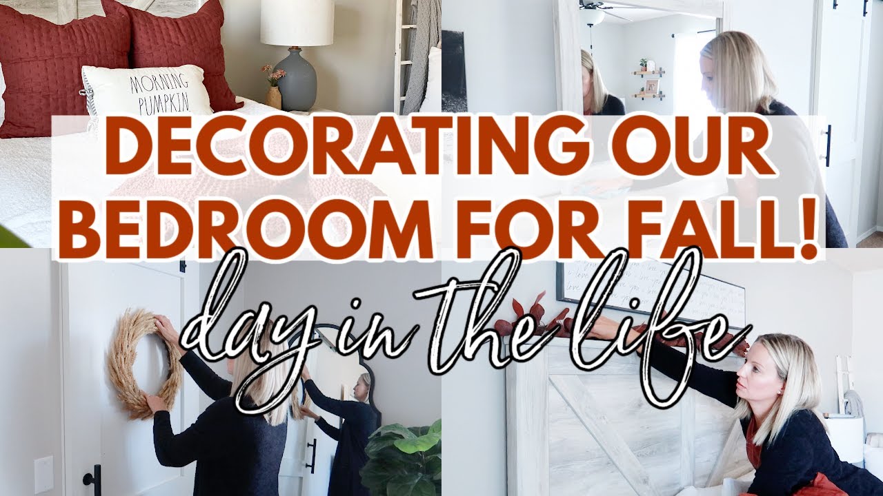 DECORATING OUR BEDROOM FOR FALL! | FALL BEDROOM DECORATE WITH ME 2021