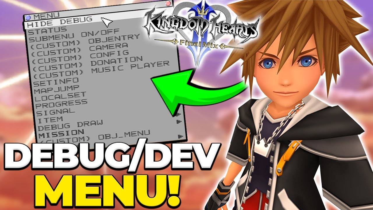 Kingdom Hearts 2 Developer/Debug Menu is AMAZING