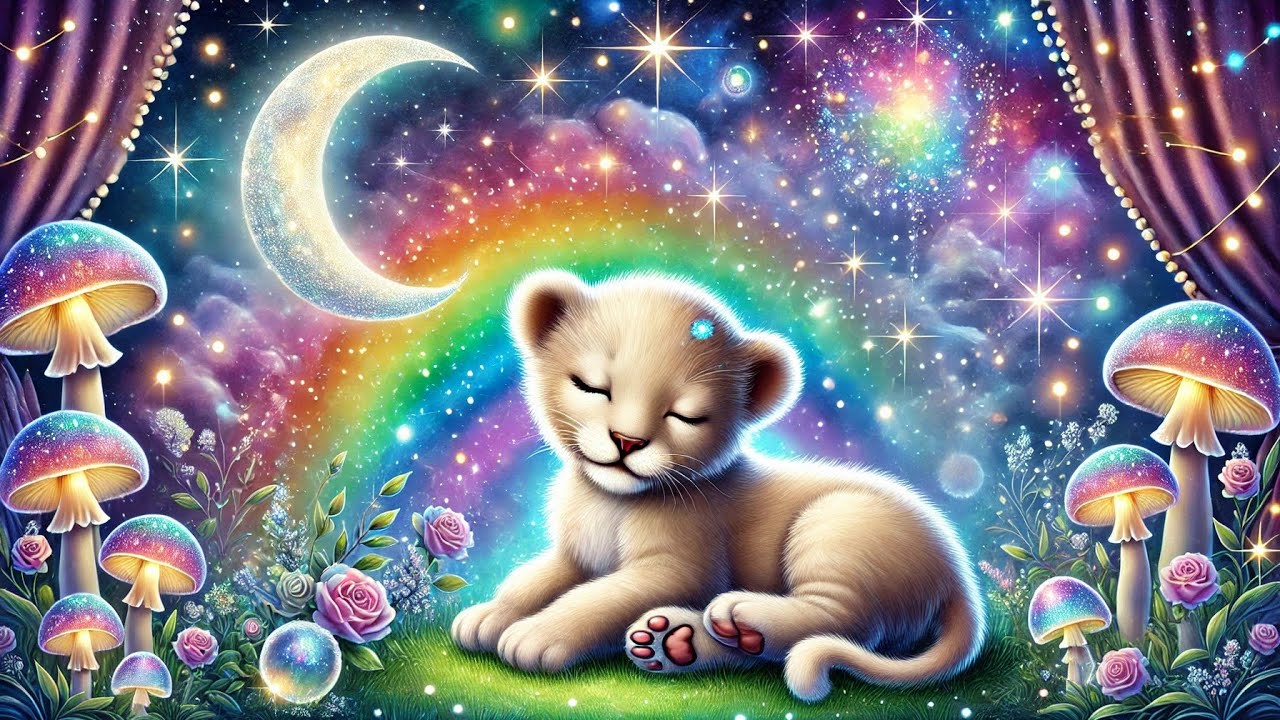 Colorful Lion Cub Lullaby 🦁🌈 Soothing Music for Kids