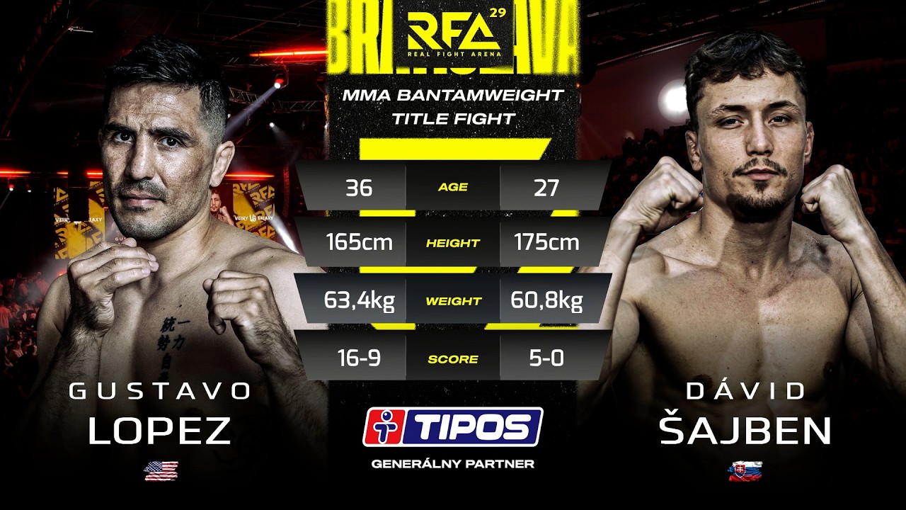 Gustavo LOPEZ VS D&aacute;vid &Scaron;AJBEN (MMA) | RFA 29 BRATISLAVA