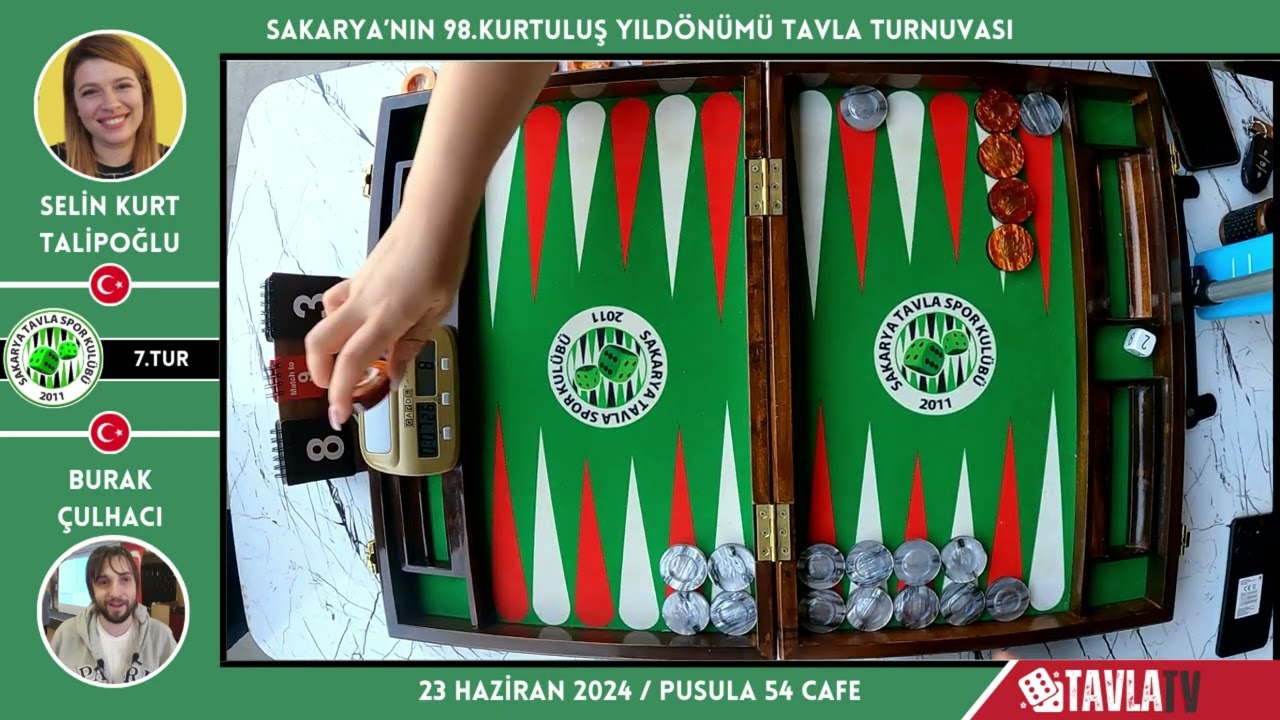 Burak ÇULHACI - Selin Kurt TALİPOĞLU (Y.Final) | Sakarya'nın 98. Kurtuluş Yıldönümü Tavla Turnuvası