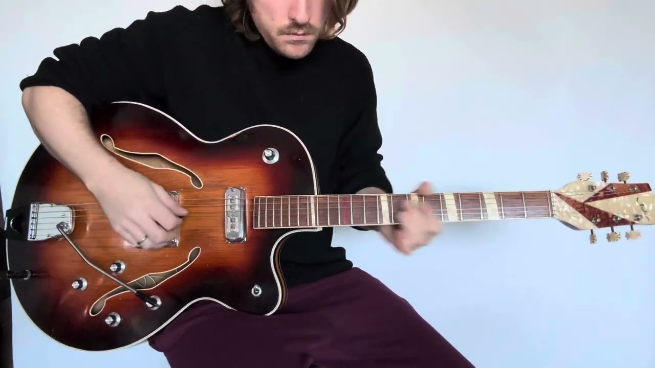 1960s Neubauer semiacoustic archtop guitar demo