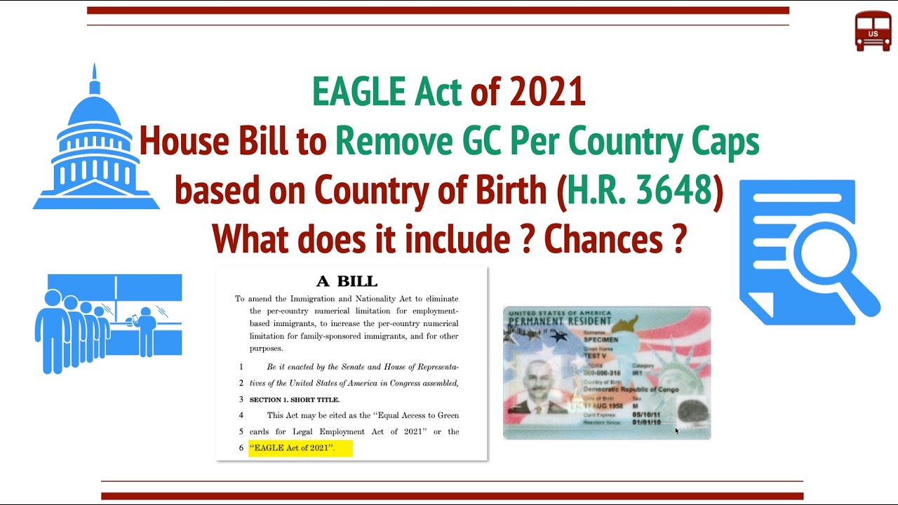 EAGLE Act of 2021 - Remove Green Card Per Country Caps Bill - Summary, Chances ? HR 3648