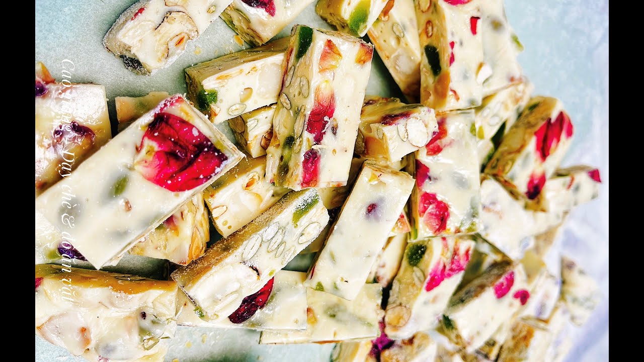 CÁCH LÀM KẸO HẠNH PHÚC - KẸO NOUGAT SIÊU NGON | CAO GIANG