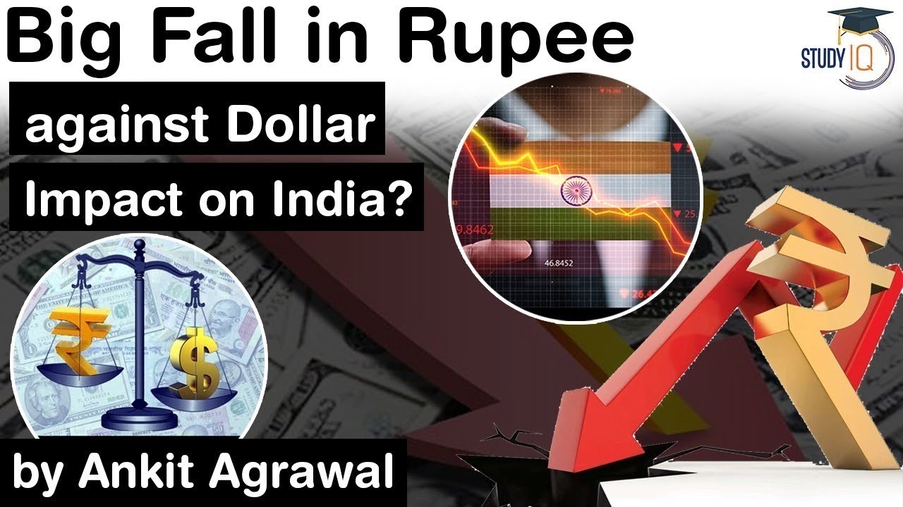 Rupee vs Dollar - Big Fall in Rupee against Dollar - Impact on Indian Economy, Import Exports #UPSC