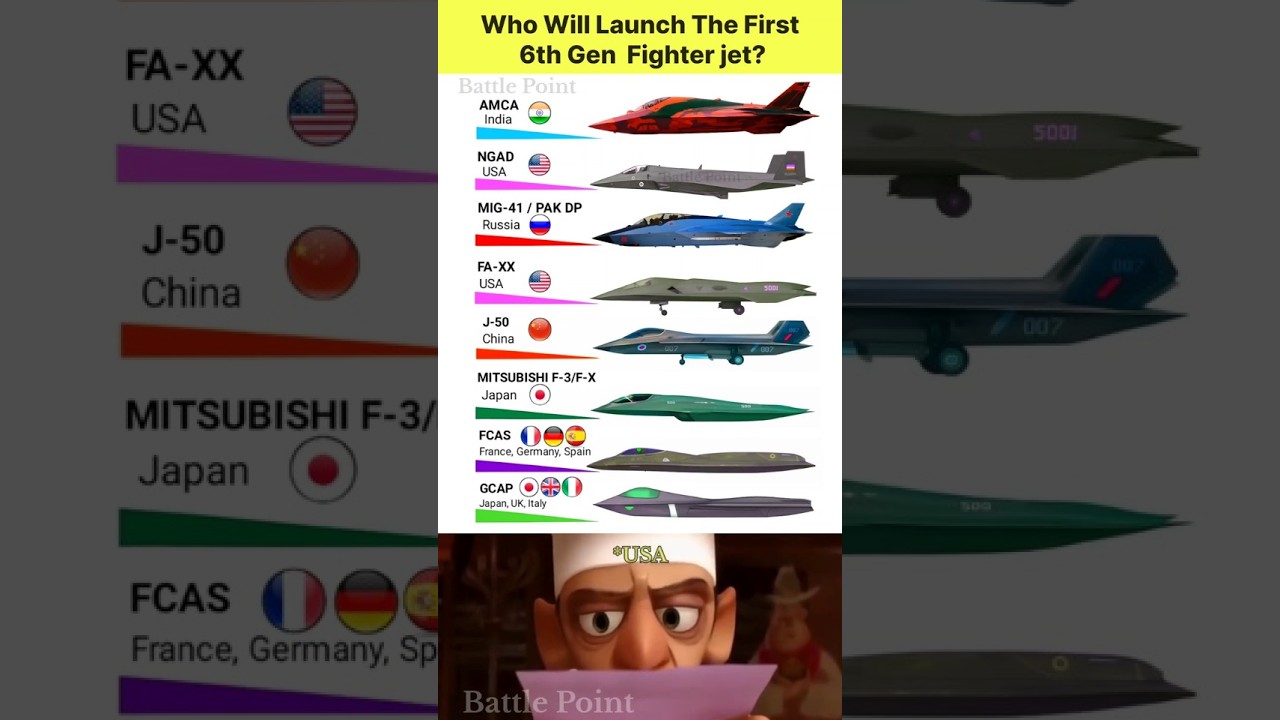 6th Generation Fighter Jet Comparison 2025 &ndash; Who&rsquo;s the Best #shorts