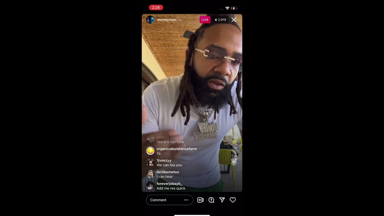 Money Man Instagram Live November 13, 2021