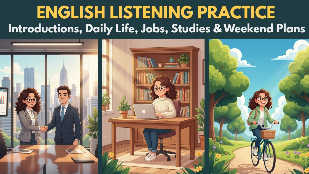5-Minute English Practice | Introduction, Job & Weekend Plans