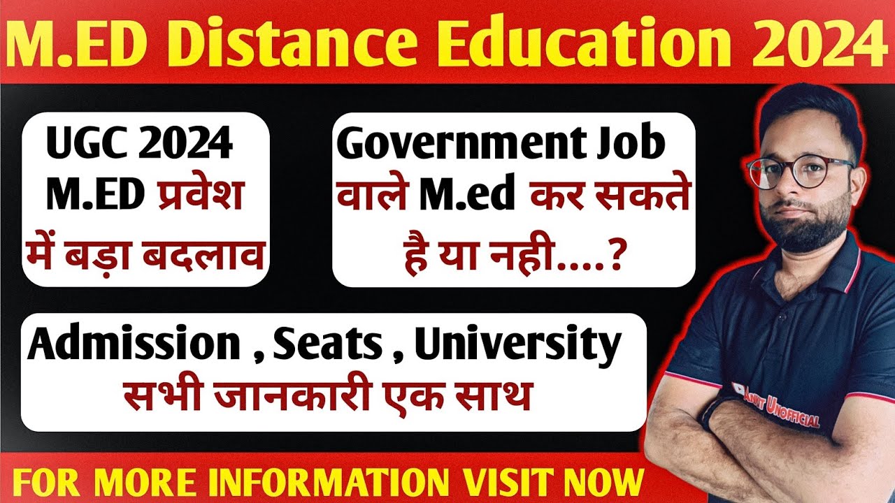 M.ed Distance Education 2024 | M.ed Correspondence | M.ed Kaise Kare in Hindi