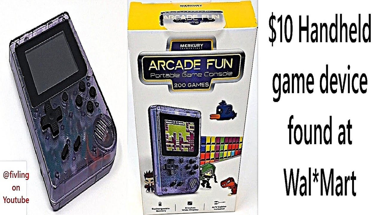 Merkury Arcade Fun Portable Game Console $10 at Walmart unboxing overview and slight review
